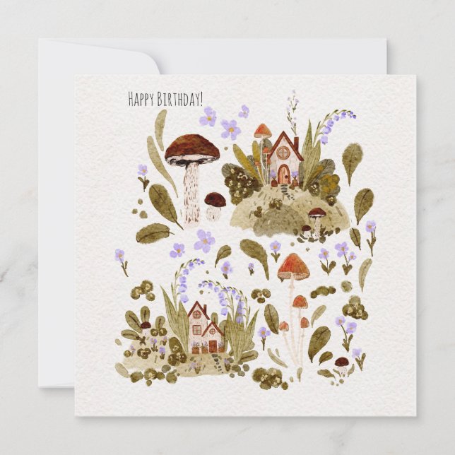 Autumn na ilustração das aquarelas da floresta (Frente)