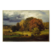 Autumn Oaks George Inness Impressão