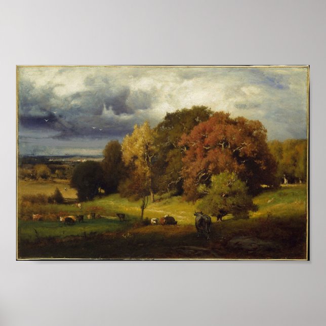 Autumn Oaks George Inness Impressão (Frente)