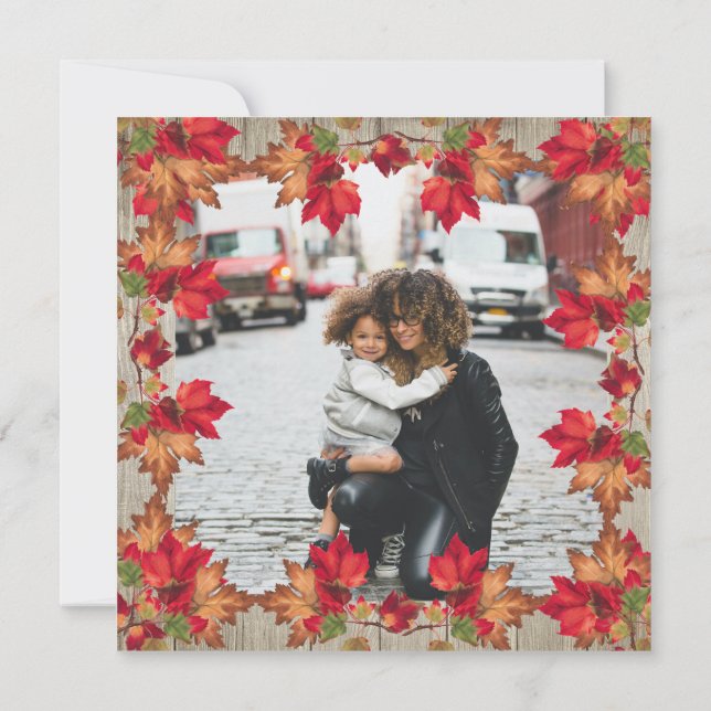 Autumn Orange Pumpkins Cai Folhas (Verso)