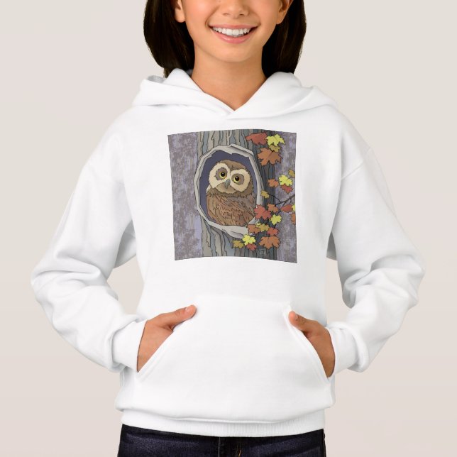 Autumn Owl e Fall Colors Hoodie (Frente)