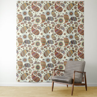 Autumn Paisley Pattern Wall Tapeçaria
