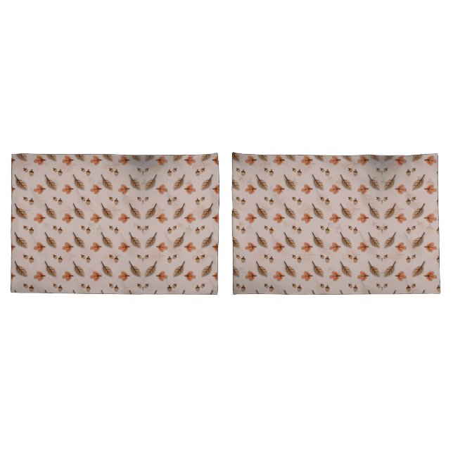 Autumn Pattern Pillowcases – Decorative Pillow Cov (Verso - conjunto)