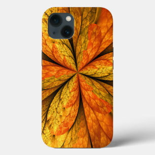 Autumn Plant, Modern Abstrato Fractal Art Leaf