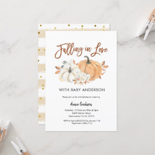 Autumn Pumpkin Caindo no Convite para Chá de frald