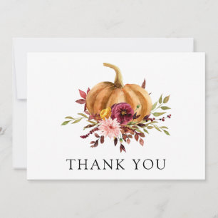 Autumn Pumpkin Obrigado Cartão Postal
