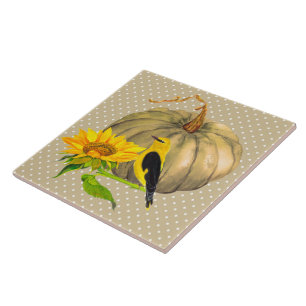 Autumn Pumpkin Sunflower e Finch 