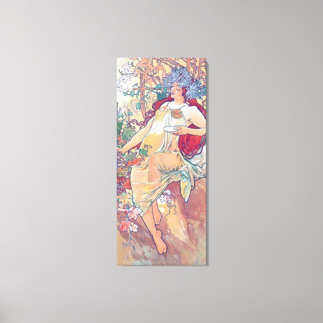 Autumn (Quatro Assentos), Alphonse Mucha Canvas Pr (Frente)