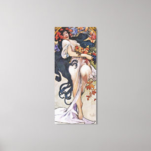Autumn (Quatro Assentos), Alphonse Mucha Canvas Pr