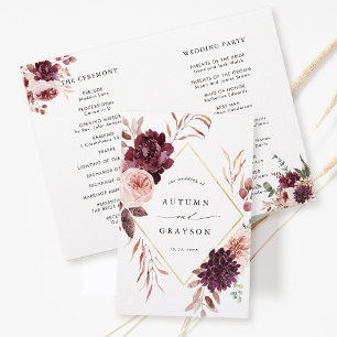 Autumn Romance Elegant Burgundy Wedment