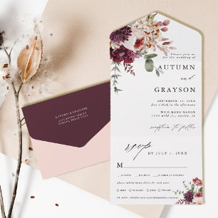 Autumn Romance Elegant Floral Wedding