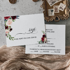 Autumn Rusling Burgundy Menu Choice