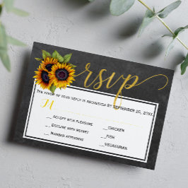 Autumn rustão sunflower script rsvp