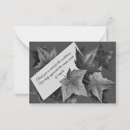 Autumn Sai Após Funeral Obrigado Cartões