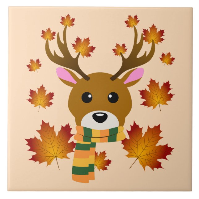 Autumn Scarf Deer Mapaves (Frente)