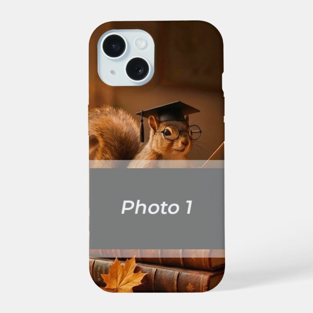 Autumn Squirrel Back to School Teacher iPhone Case (Verso)