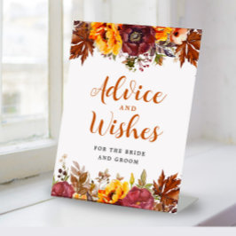 Autumn tematizado de Conselhos e Desejos Sinal de 