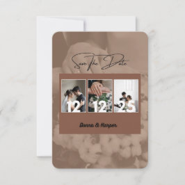 Autumn Themed Weding Date Card