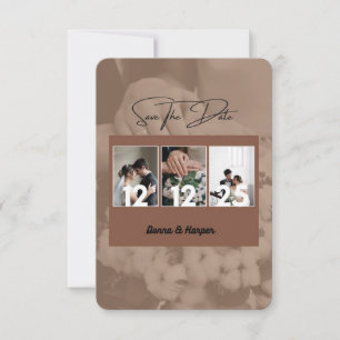 Autumn Themed Weding Date Card