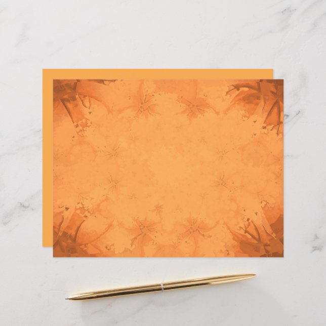 Autumn Victorian Brown Orange Pattern (Frente/Verso In Situ)