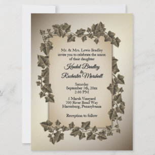 Autumn Vines Convite Para Casamento De 6,5" x 8,75