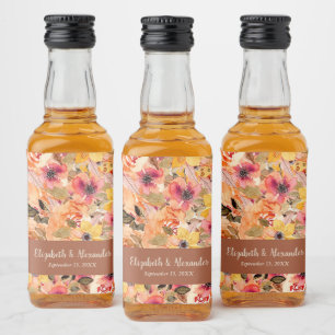 Autumn Watercolor Flowers Terracotta Wedding Mini