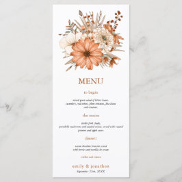 Autumn watercolor Foliage Wedals Menu