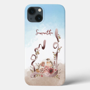 Autumn Wild Flowers Birds Nome Personalizado