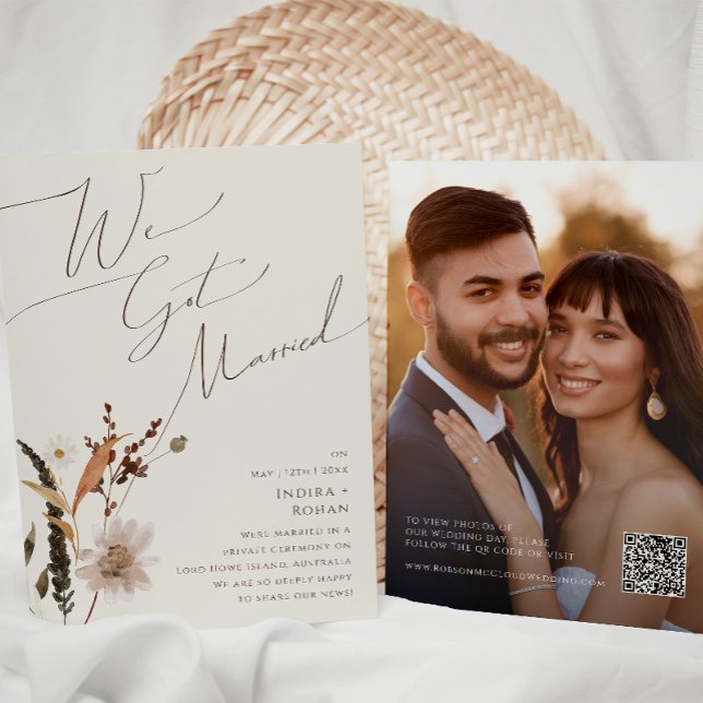 Autumn Wildflower | Anúncio de ampliação de bege (Criador carregado)