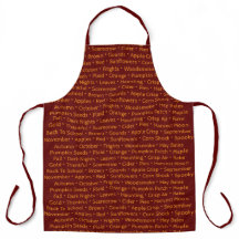 Autumn Words Apron