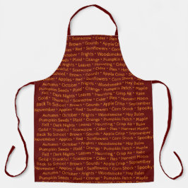 Autumn Words Apron