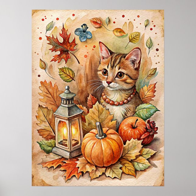 Autunm Pumpkins Poster (Frente)