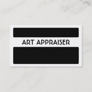 Avaliador de Arte simples cartões de visitas branc