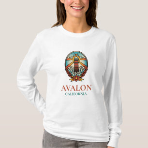 Avalon - Camisa de T-Capa Longa da Califórnia