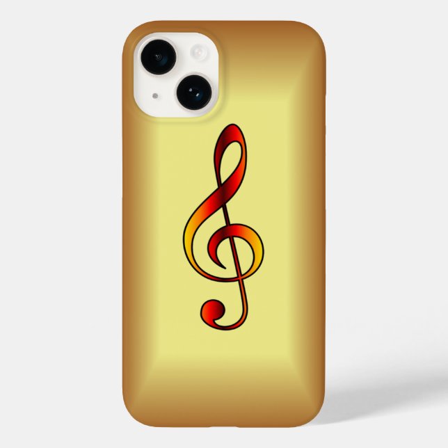 Avant Garde, Red, Dourado G clef em Dourado Fundo (Verso)