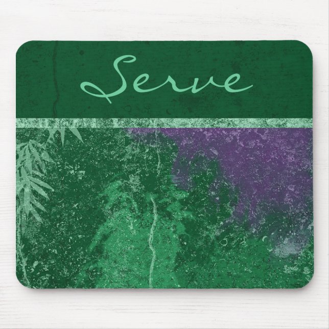 Avatar Verde Tóxico "Servir" Mouse Pad (Frente)