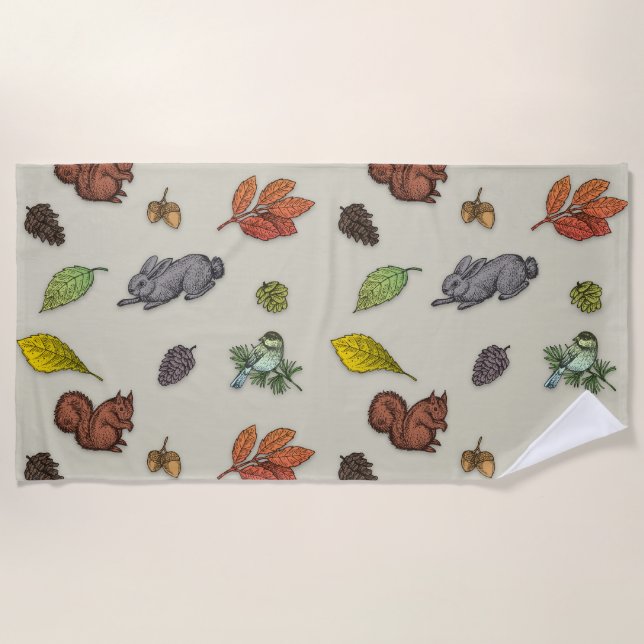 Ave-de-aranha-vermelha-moderna | Toalha de praia (Frente)