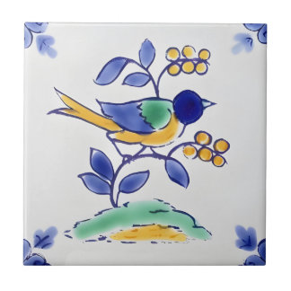 ave de textura de azulejos delft