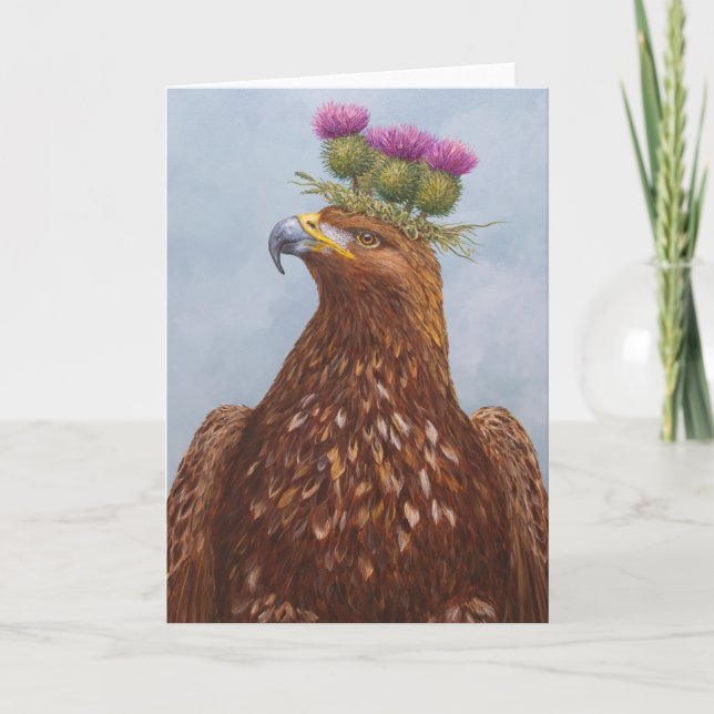 Ave do cartão de saudação das terras altas (Frente)