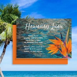 Ave do Convite de festas de Paraíso Luau