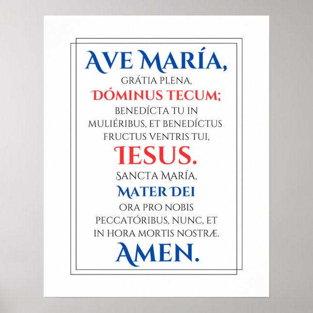 Ave Maria Impressão (Frente)