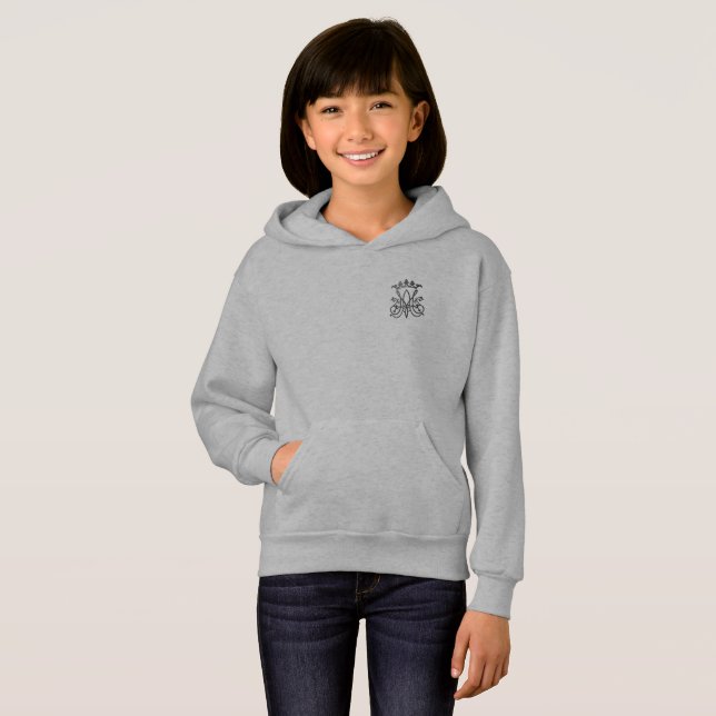 Ave Maria Monograma Hoodie (Frente Completa)