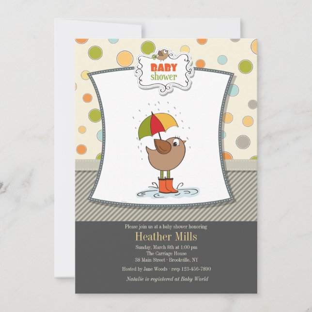 Ave no Convite para Chás de Boots (Frente)