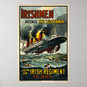 Avenida Irishmen, Poster vintage Lusitânia