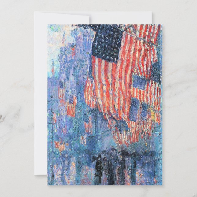 Avenida na Chuva por Frederick Childe Hassam (Frente)