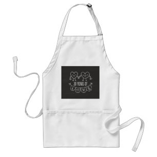 Avental 20 Anniversário Gift Chalk Hearts