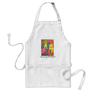 Avental 3 cães bobos Apron "Você disse "Cachorros Quente
