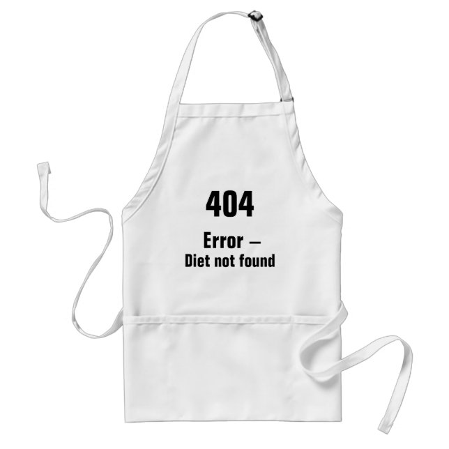 Avental 404 Error - Diet Not Found apron (Erro 404 - placa (Frente)