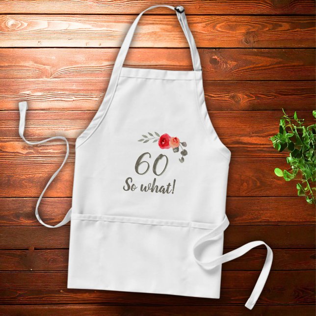 Avental 60º aniversário Engraçado Dizendo Aquarela Mulher  (Criador carregado)