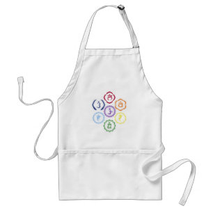 Avental 7 Chakras em um Círculo